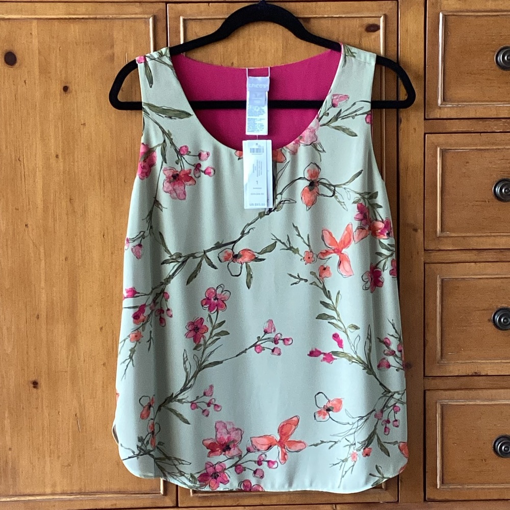 NWT Chico’s Reversible Tank Top Size 1 (8-10)